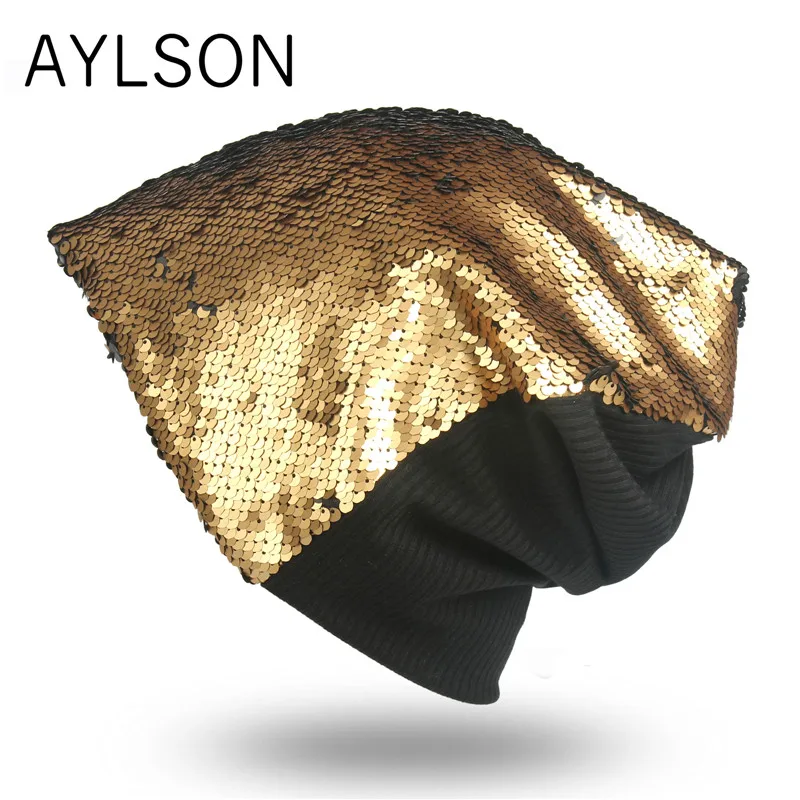 2019 осенняя и зимняя вязаная хлопковая мужская шапка теплые шапки блестящие с