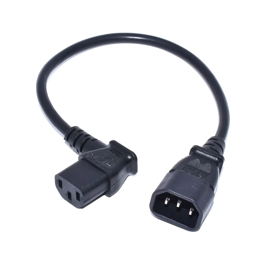 IEC 320 C13 мама к C14 папа PDU Угловые кабели питания, IEC C13 угловой адаптер, шнур питания угловой адаптер