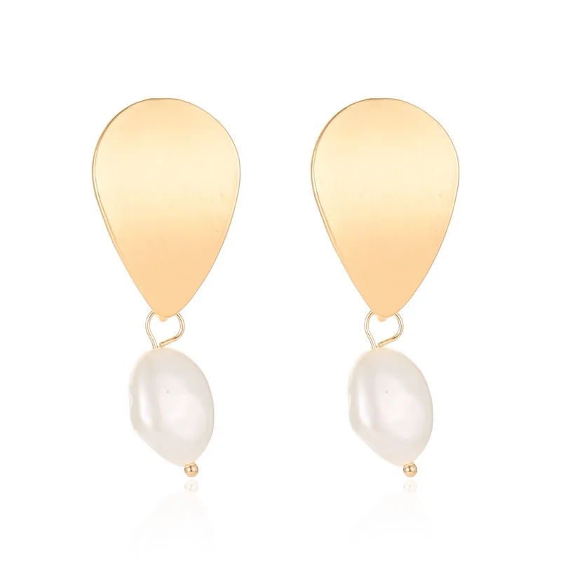 Большие жемчужные серьги TTLIFE для женщин висячие золотого цвета ювелирные