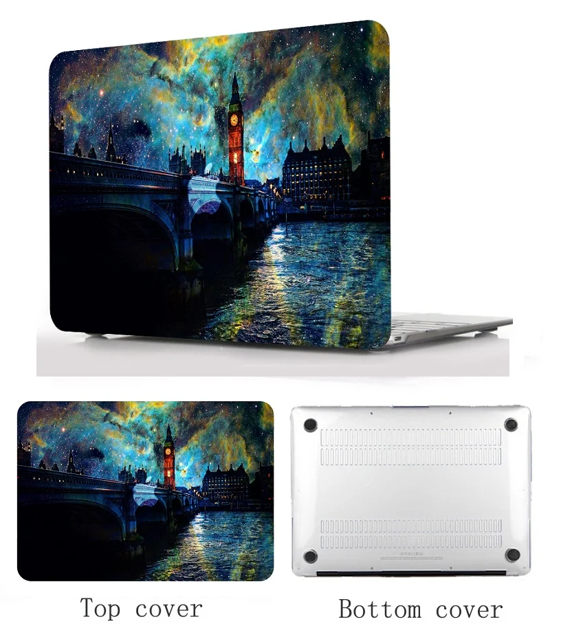 Чехол для планшета жесткий чехол с цветным принтом Apple Macbook Air 13 Pro Touch Bar Retina 3 дюйма