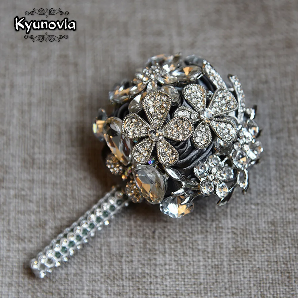 Свадебная бутоньерка Kyunovia серебряная булавка брошь шафера индивидуальный