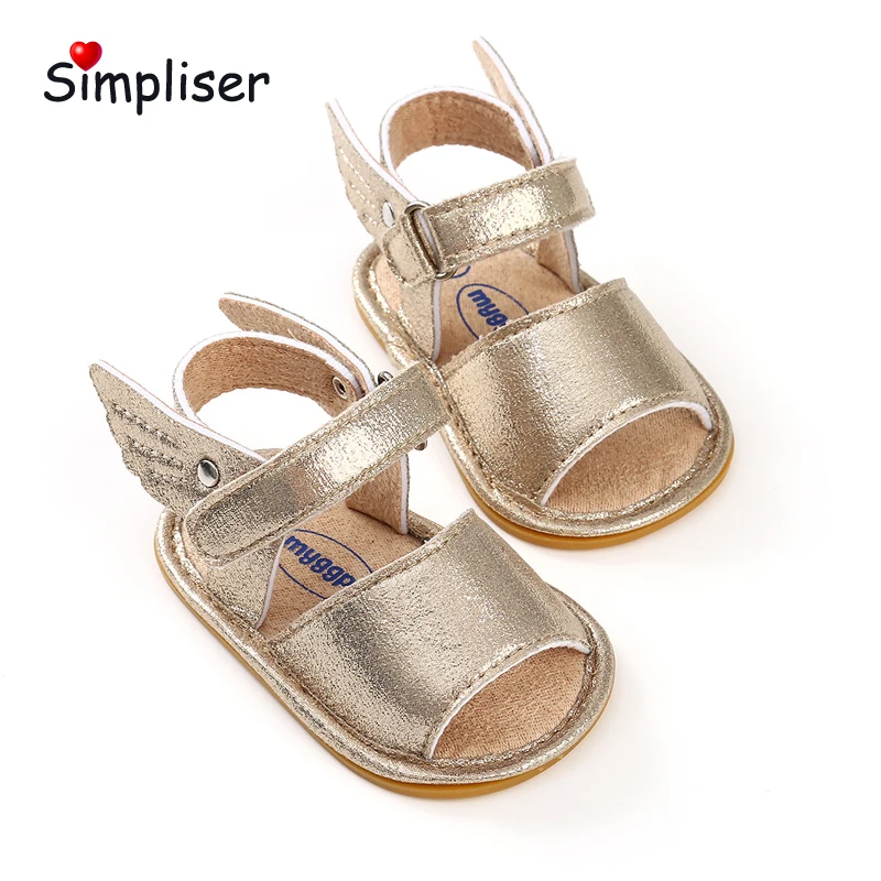 Противоскользящие сандалии с резиновой подошвой для маленьких девочек и