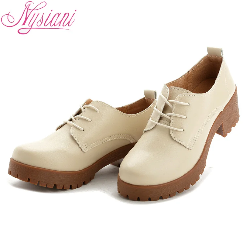 2017 г. повседневные женские туфли на высоком каблуке с круглым носком шнуровке