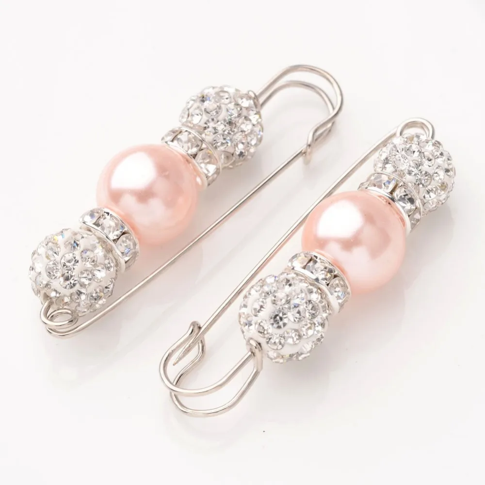 Подарок на день Святого Валентина Броши Стразы из глины с латунными фурнитурами