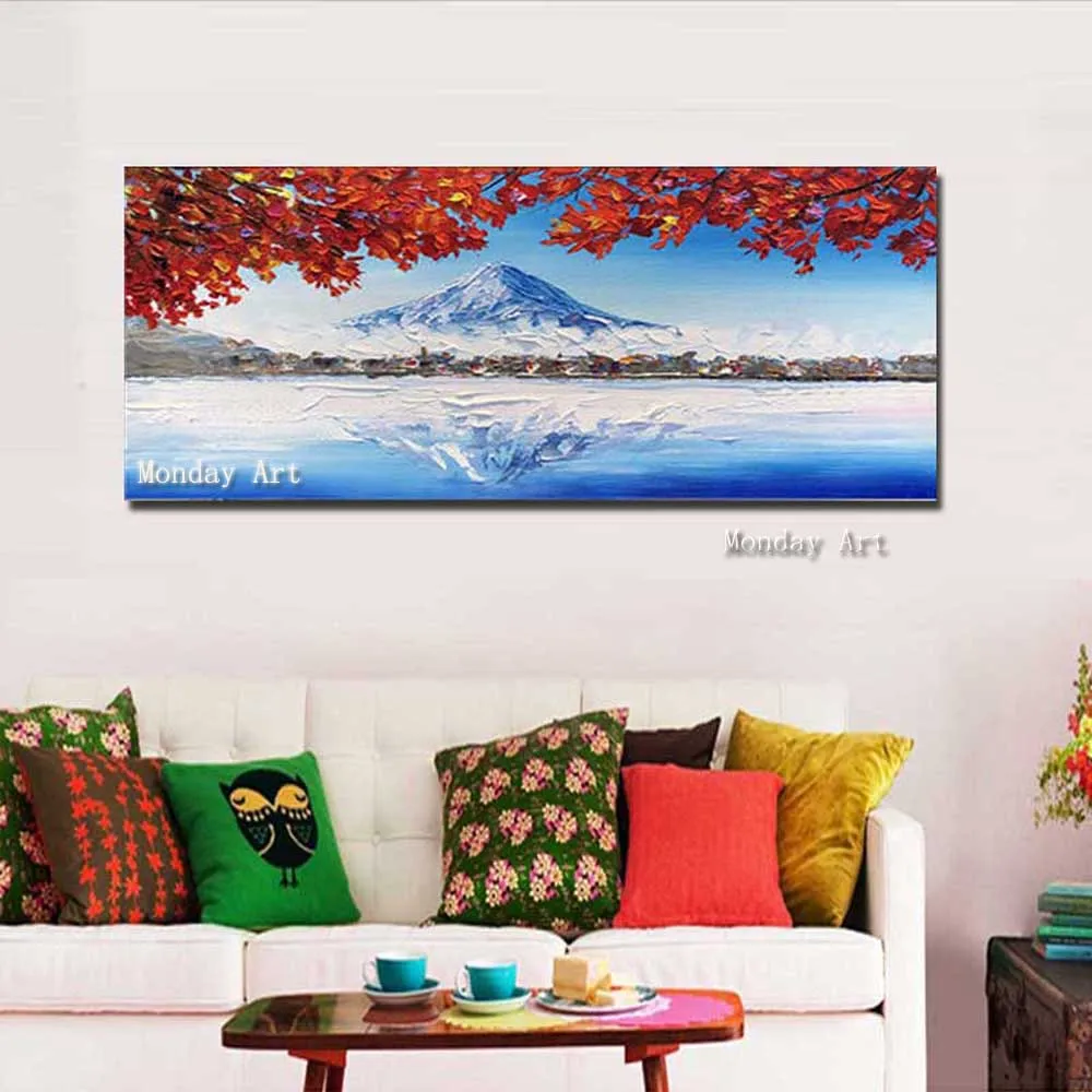Wedding decoration Handmade Nordic style Canvas oil painting hand painted Landscape Painting Wall Art Home Decoration | Дом и сад
