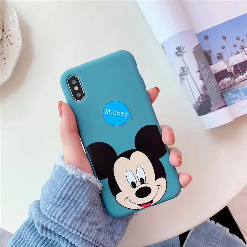 hot Mickey Mouse Anti-falling Cover For iphone 6 6S 7 8 Plus X10 XR XS Max Cartoon lovely Smiley face Minnie phone Cases |
