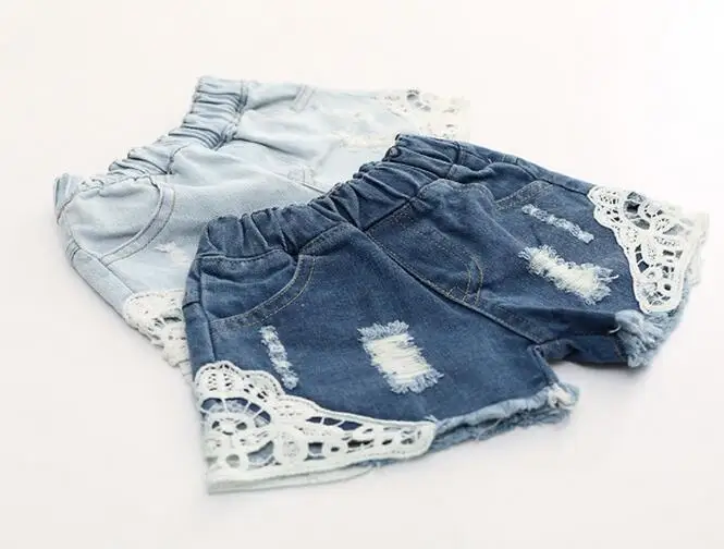 Новинка 2017 года летние детские джинсовые шорты в Корейском стиле для девочек