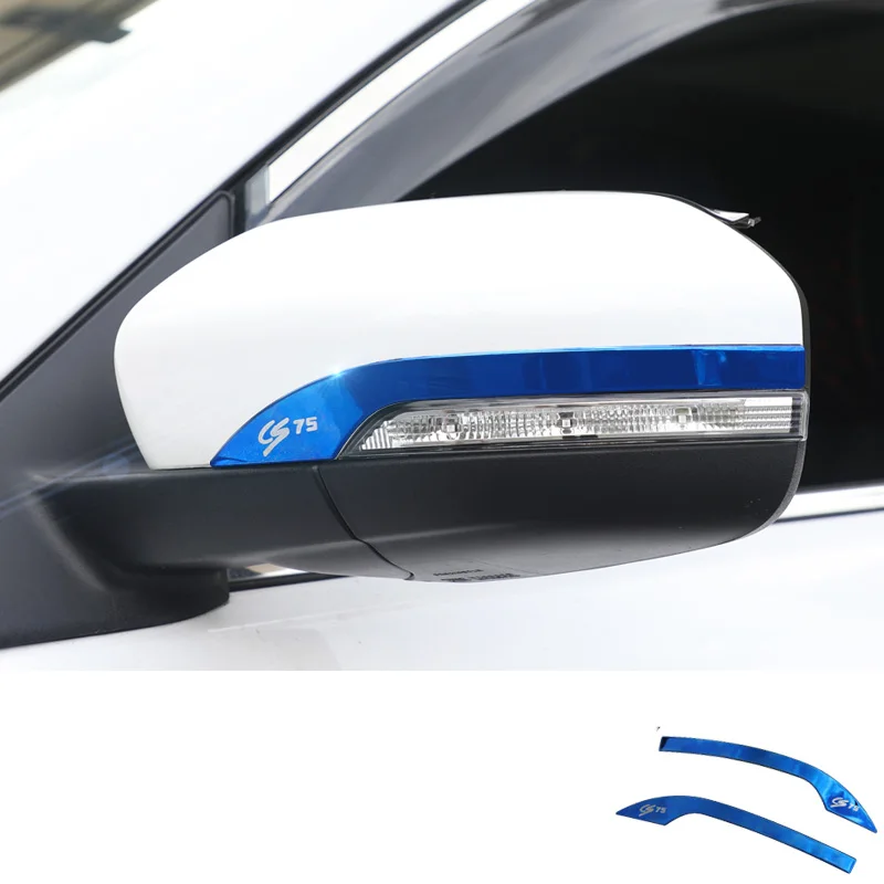 cs75 blue Lsrtw2017 из нержавеющей стали заднего вида планки украшения для changan cs75 cs55 - Название цвета: cs75 blue