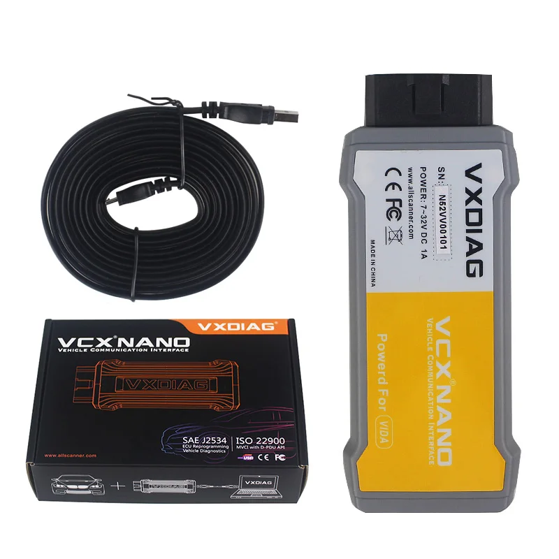 Оригинальный VXDIAG VCX NANO V2014D для Volvo автомобильный диагностический инструмент