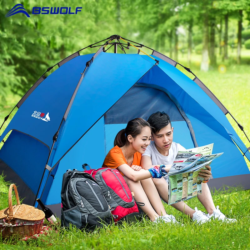 Портативная всплывающая Пляжная палатка BSWolf автоматические палатки для