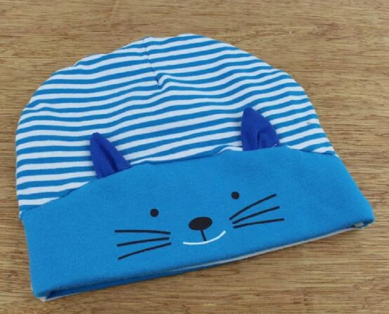 Хлопковая детская шапка в форме котенка шапки для маленьких мальчиков и девочек