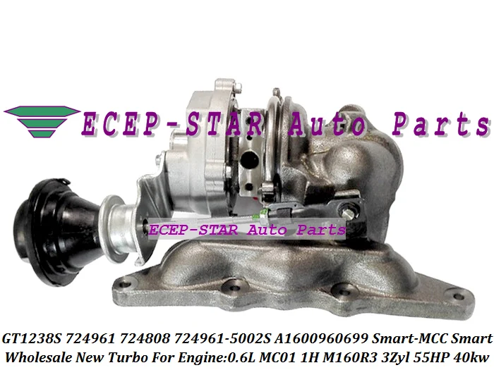 GT1238S 724961 724808 0002 0001 A1600960599 160096069 турбо для Smart MCC 0.6L MC01 1H M160R3 3Zyl 55HP 40kw|smart phone solar charger|smart