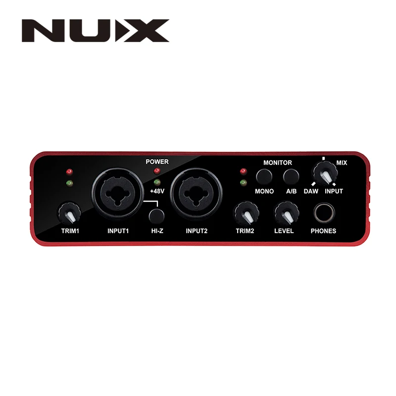 NUX UC 2 мини порт USB аудио интерфейс XLR 6 35 мм вход выход для микрофона MIDI инструмент