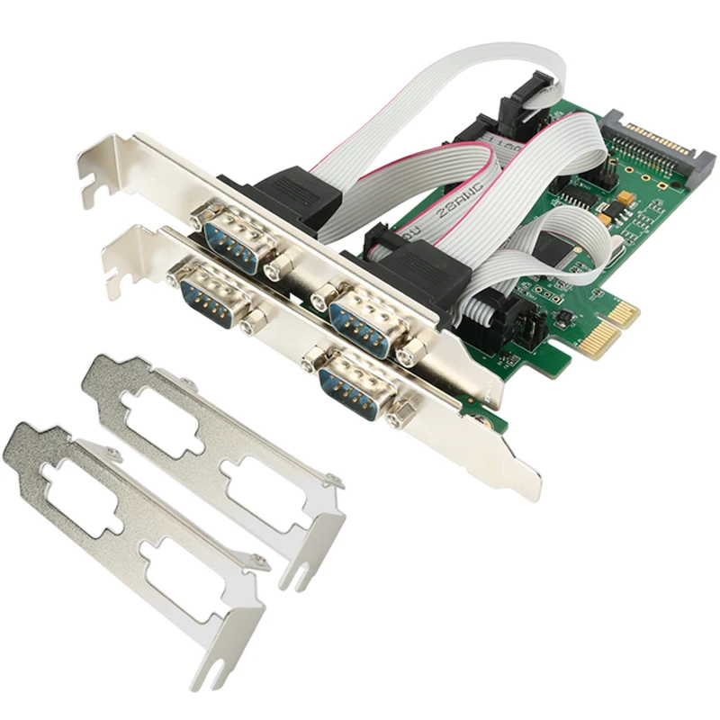 Внешний источник питания PCI express 4 порта последовательная карта e Multi RS232 DB9 COM 5VDC 12DV