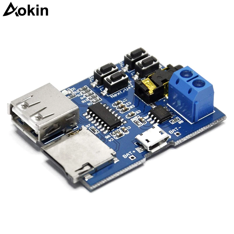 Mp3 Lossless Decoding Board mp3 Decoder TF Card USB MP3 Decoding Player Module Comes with Power Amplifier