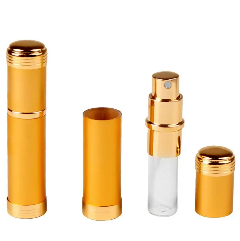 買取 高グレード 5 ミリリットルゴールド/シルバー色スパイラル香水空のボトル化粧水ガラススプレーボトル