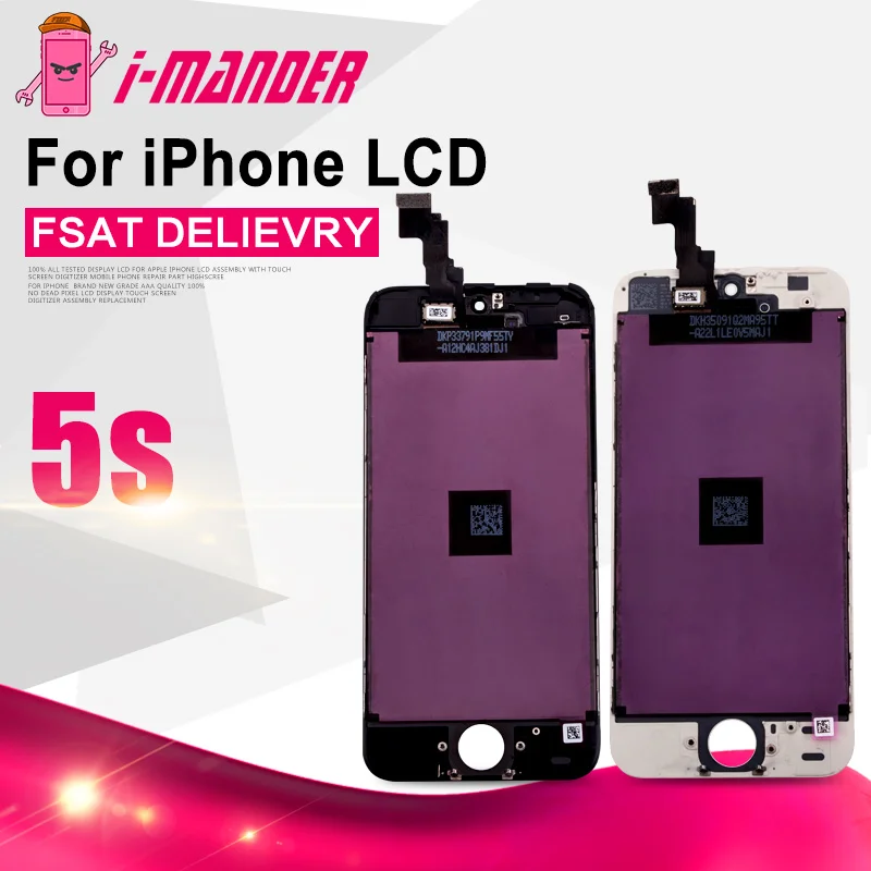 10PCS/LOT Brand New No Dead Pixel All Tested AAA Quality Screen For iPhone 5S LCD Test One By Free Shipping Via DHL | Мобильные