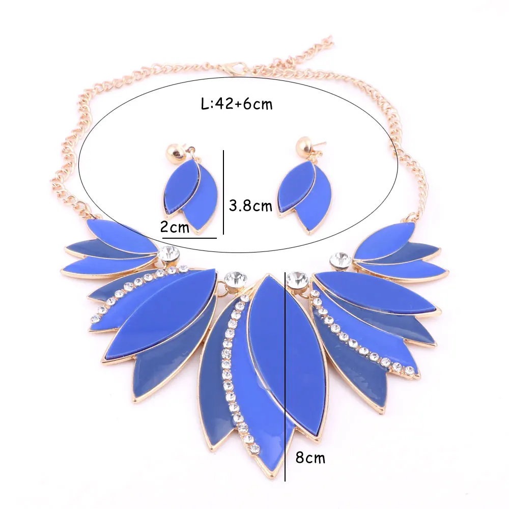 Женские вечерние комплекты ювелирных изделий в стиле бохо с золотыми листьями и