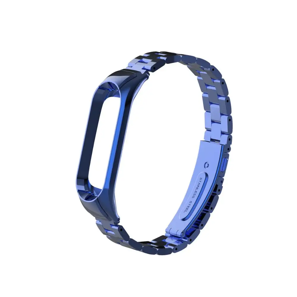 Blue Ремешок EIMO mi Band 3 для Xiaomi mi Band 3 браслет из нержавеющей стали ремешок на запястье ремешок mi band 3 ремешок Xio mi Band 3 браслет - Цвет ремешка: Blue