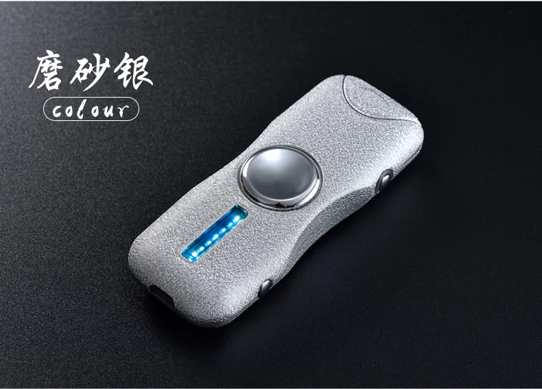 Fingertip gyro USB зарядка вращающийся красочный ветрозащитный прикуриватель гром светильник электронная сигарета плазменная двойная дуга