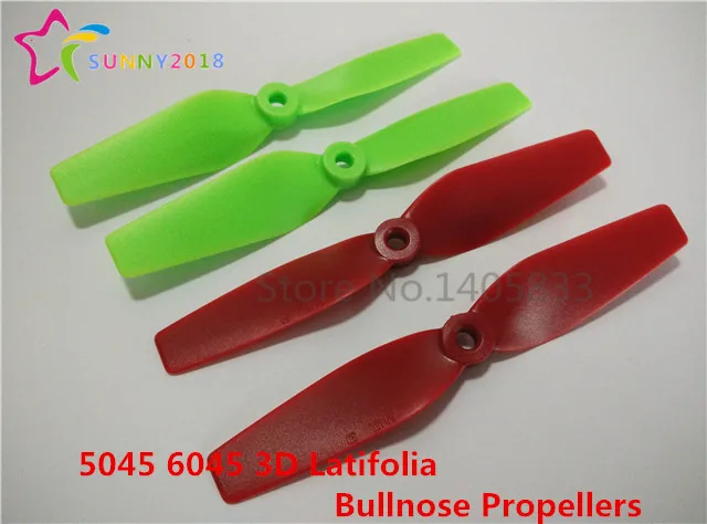 24 шт./12 пар 5045 6045 3D латифолия пропеллеры Bullnose для FPV Mini QAV250 ZMR 250 270 280