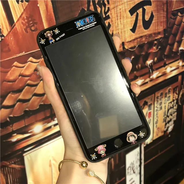 142 Защитная пленка из закаленного стекла с рисунком Луффи Зоро для iPhone 8 7 6 6s Plus, мягкая полноэкранная защитная пленка 9 H - Цвет: 142