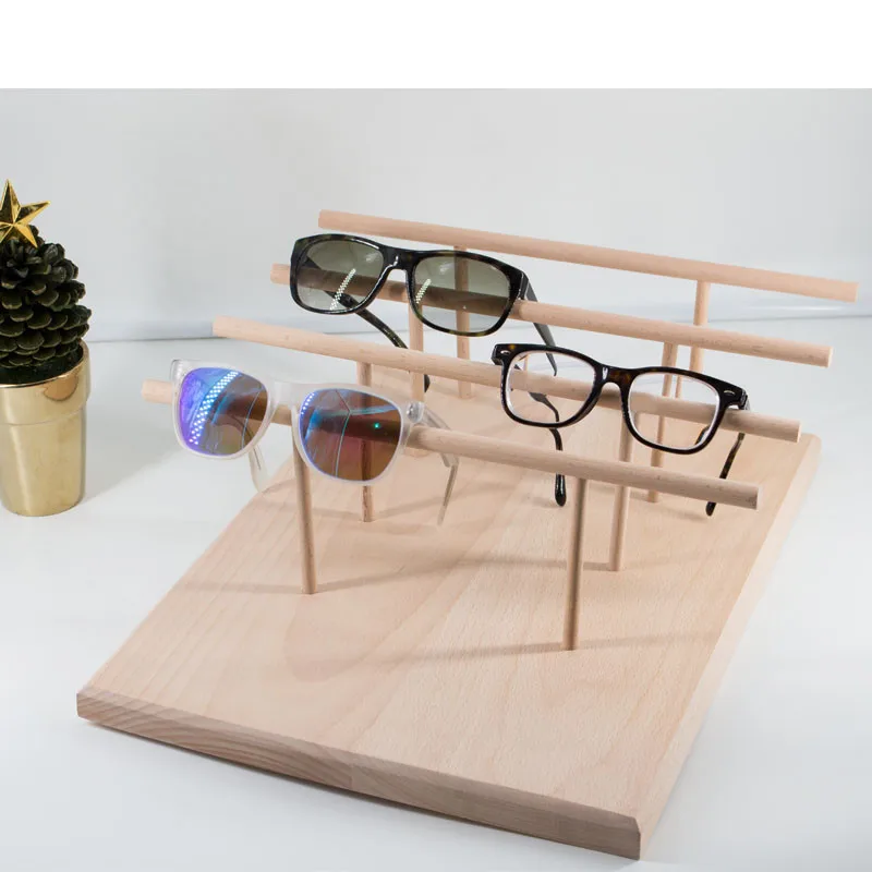 

Solid Wood Sunglass Display Holder Glass Display Stand
