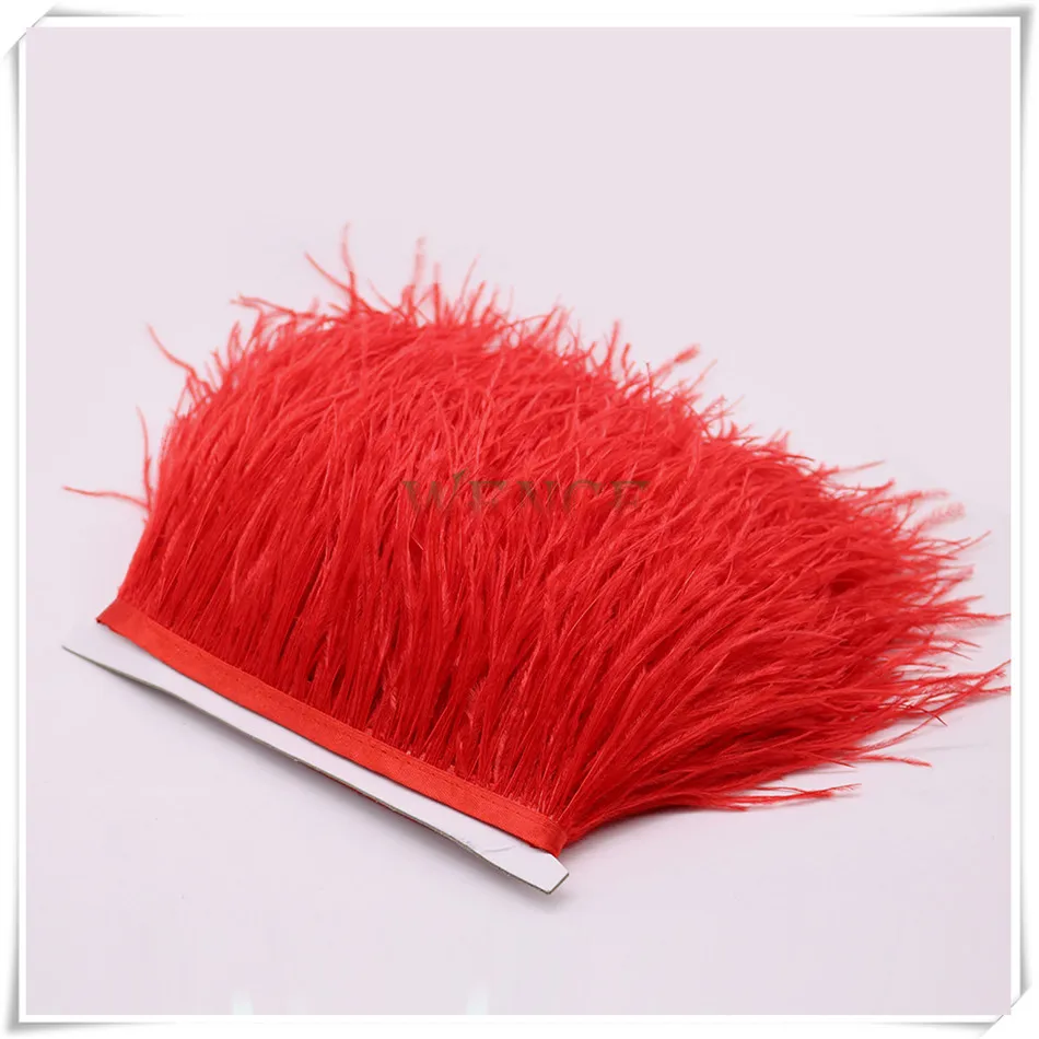 10 ярдов Высокое качество реального обрезки страусовых перьев Высота 15 см перья