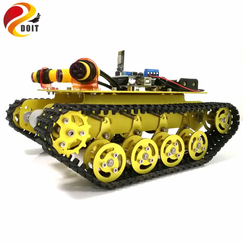 DOIT Wi Fi управление препятствиями умный робот гусеничный бак шасси автомобиля TS100 с