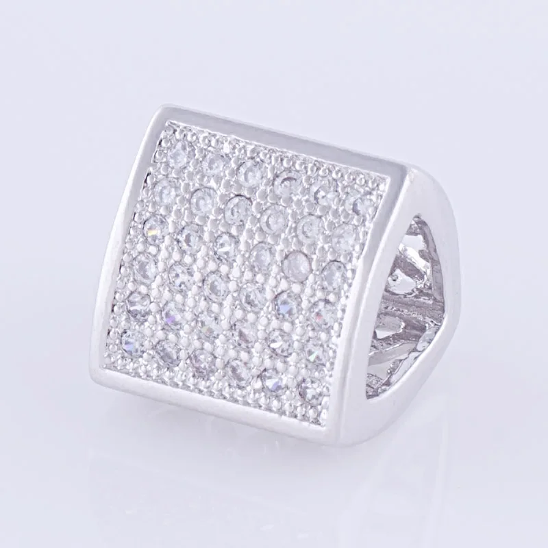 1 шт. продажа ювелирных изделий винтажная циркониевая Геометрическая бусина для