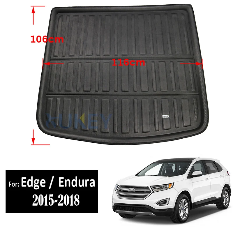 15-18 Edge Endura XUKEY грузовой лайнер лоток багажник коврик для Ford Fiesta MK7 Focus MK2 MK3 Mondeo Fusion Ecosport Escape Kuga Explorer Edge Endura - Название цвета: 15-18 Edge Endura
