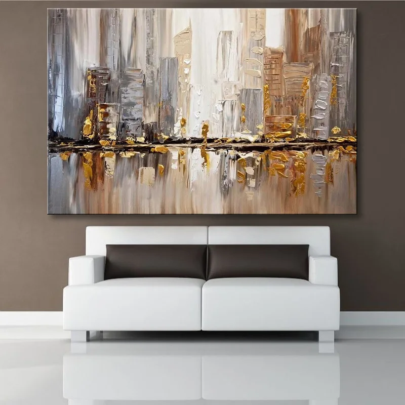 Ручной работы живопись маслом на холсте современный 100% Best Art абстрактное масло