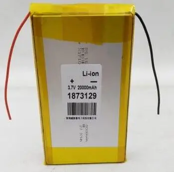 Бесплатная доставка 3 7 v 20000mah 1873129 полимерная литиевая аккумуляторная батарея li po