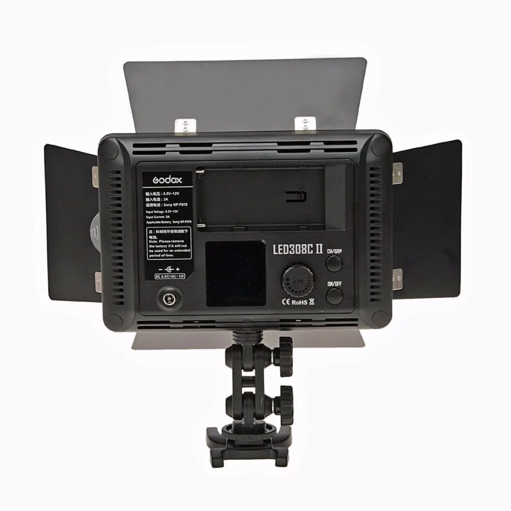 Godox светодиодный 308C II 3300-5600K светодиодный студийный светильник с пультом дистанционного управления и шторкой для Canon Nikon Panasonic JVC camera Camcorder DV