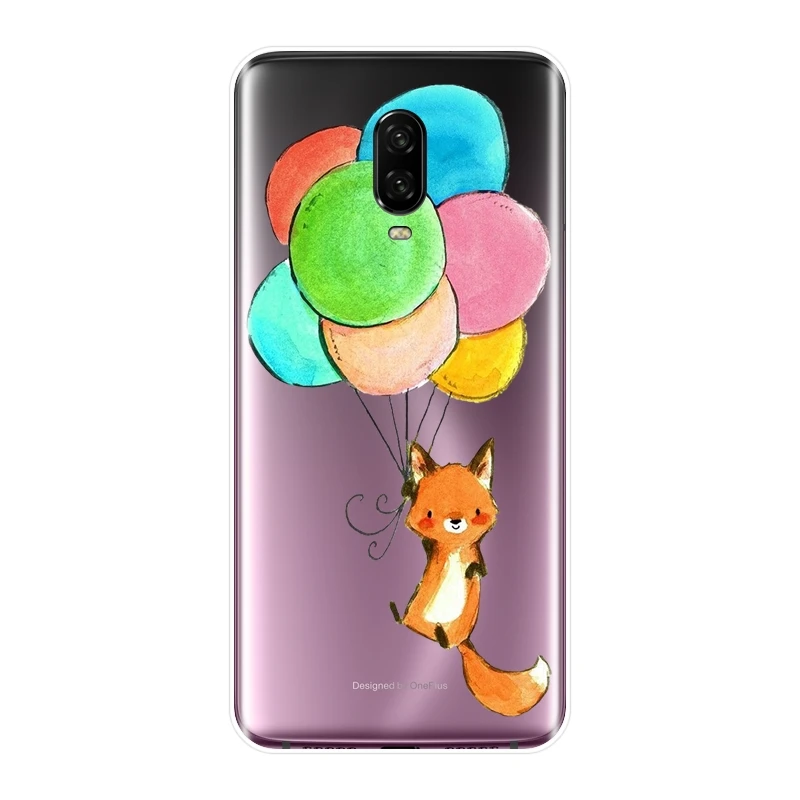 Для One Plus 3 3T 5T 6T чехол силиконовый мягкий Кот медведь лиса панда Лев Слон задняя