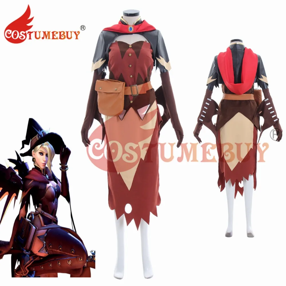 

CostumeBuy Game Witch Skin Mercy Cosplay Costume Adult Angela Ziegler Halloween Outfit Costume Any Size L920