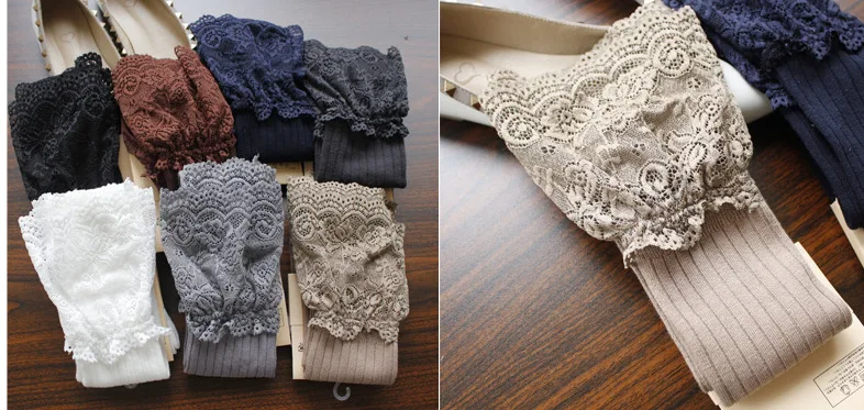 3 шт./лот новые пикантные элегантные черные кружевные длинные женские чулки из