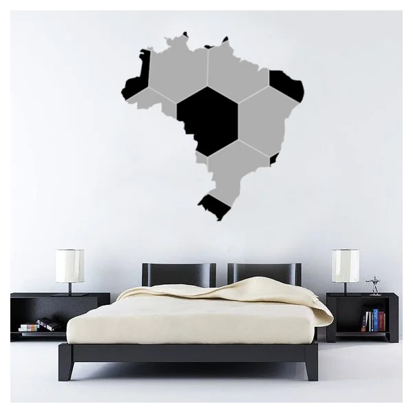 

Map of Brazil Brasil soccer Wall Sticker Fantastic Wall Art Decal Wall Quote Sticker Home Decor Fashion Wedding Decor Removable