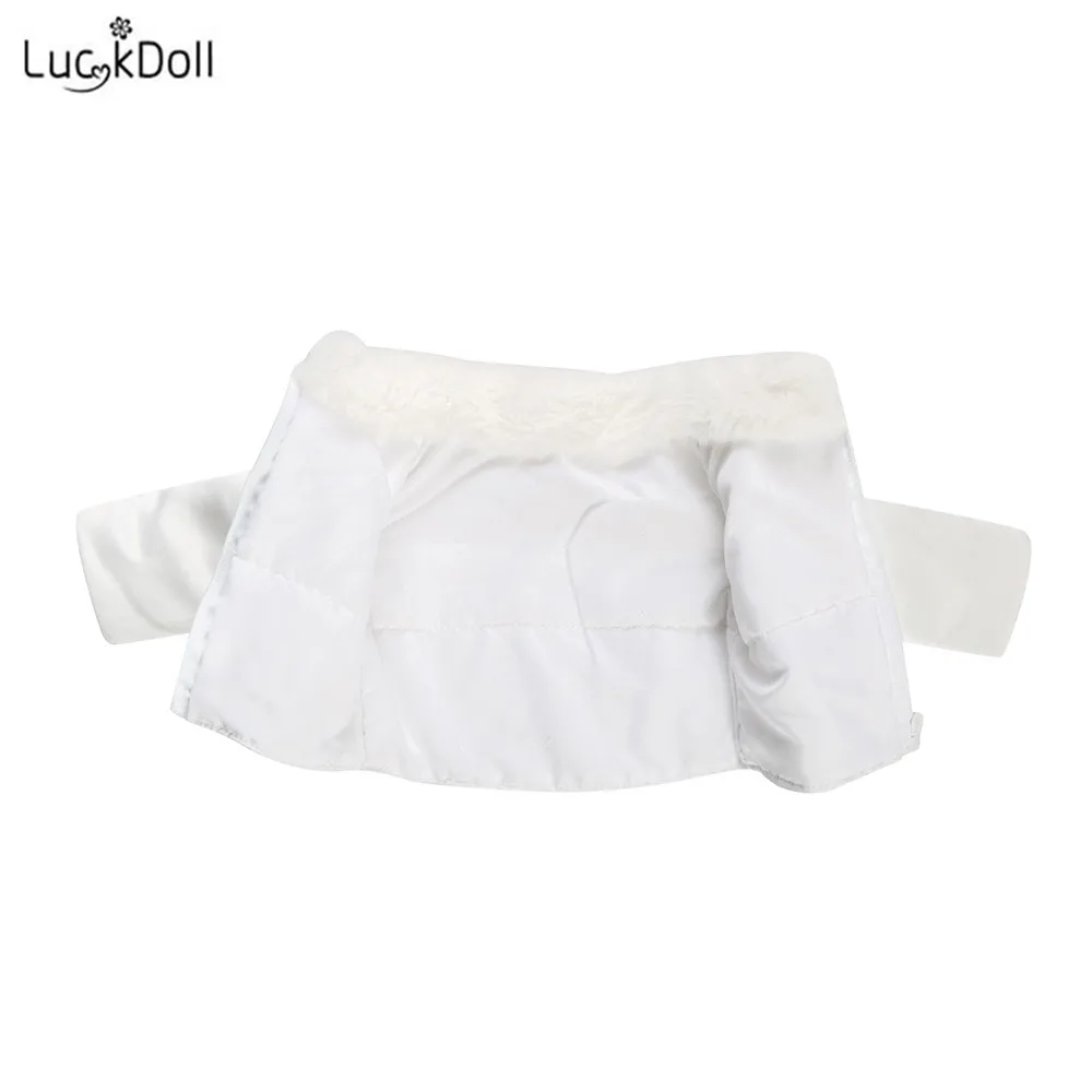 LUCKDOLL белая хлопковая куртка подходит 18 дюймов американская Кукла одежда аксессуары, игрушки для девочек, поколение, подарок на день рождения