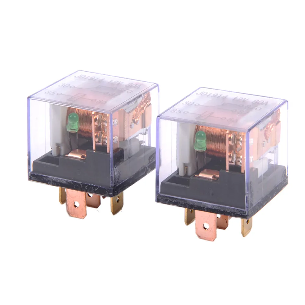 2 шт./лот 5PIN реле 12 В 80A 1NC + 1NO SPDT 5 P Green Lamp автомобильное Pin серия | Автомобили и