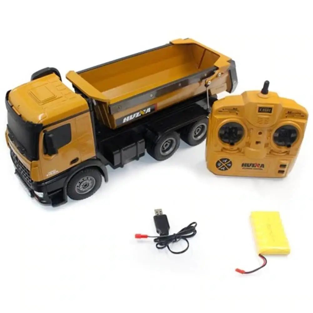 RCtown Huina 1573 RTR 2,4 GHz 10 канальный 1:14 пульт дистанционного управления RC грузовик самосвал саморазряжающийся металлический авто демонстрационный светодиодный светильник RC игрушка