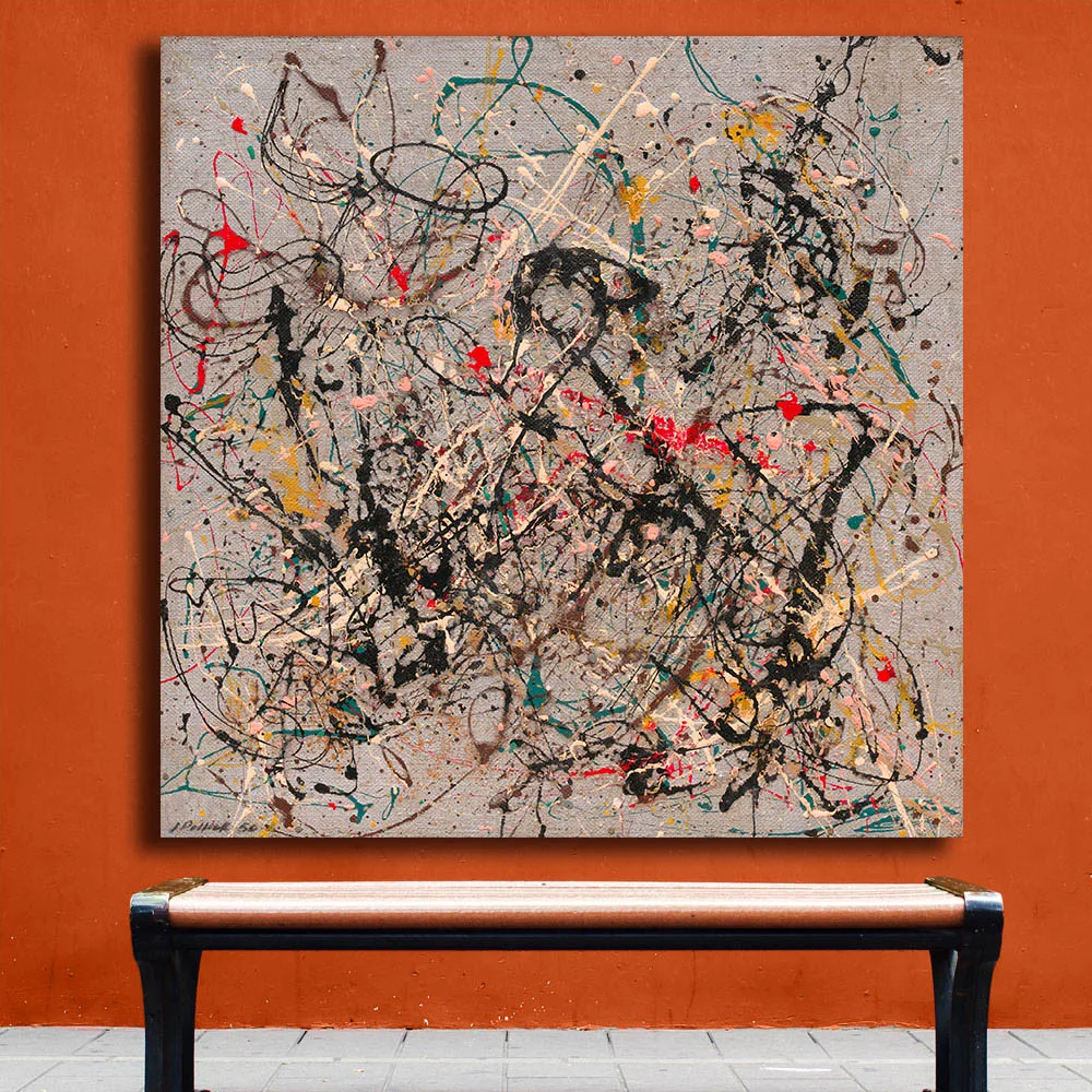 Абстрактная граффити масляная живопись большого размера настенная на холсте