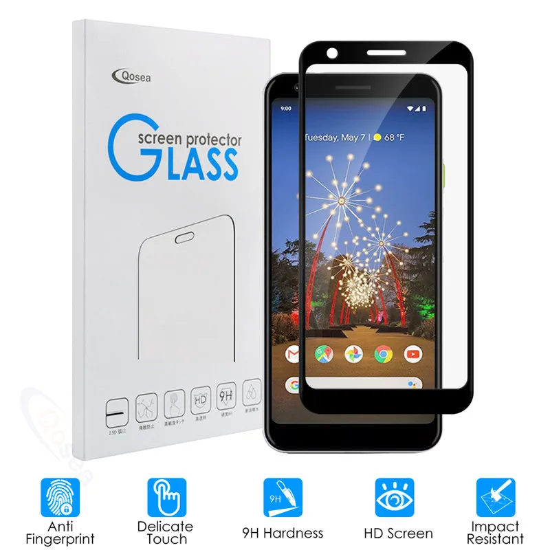 Qosea для Google Pixel 3a защита экрана размера XL 9 H 3D ультратонкая прозрачная передняя