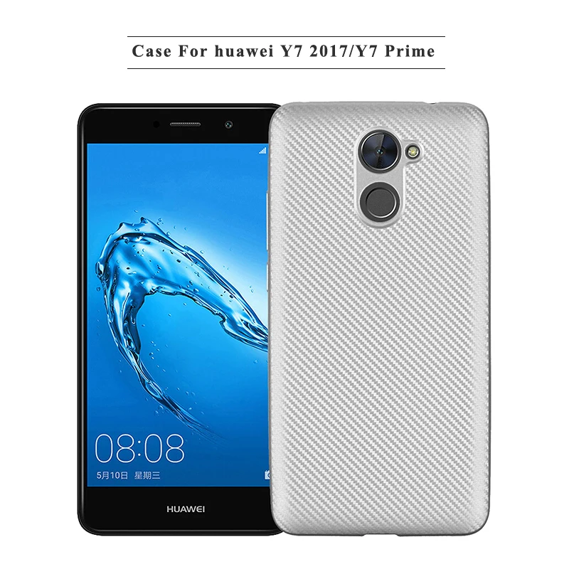 углеродные волокна узор силиконовый чехол на huawei honor y7 prime чехлы мягкий