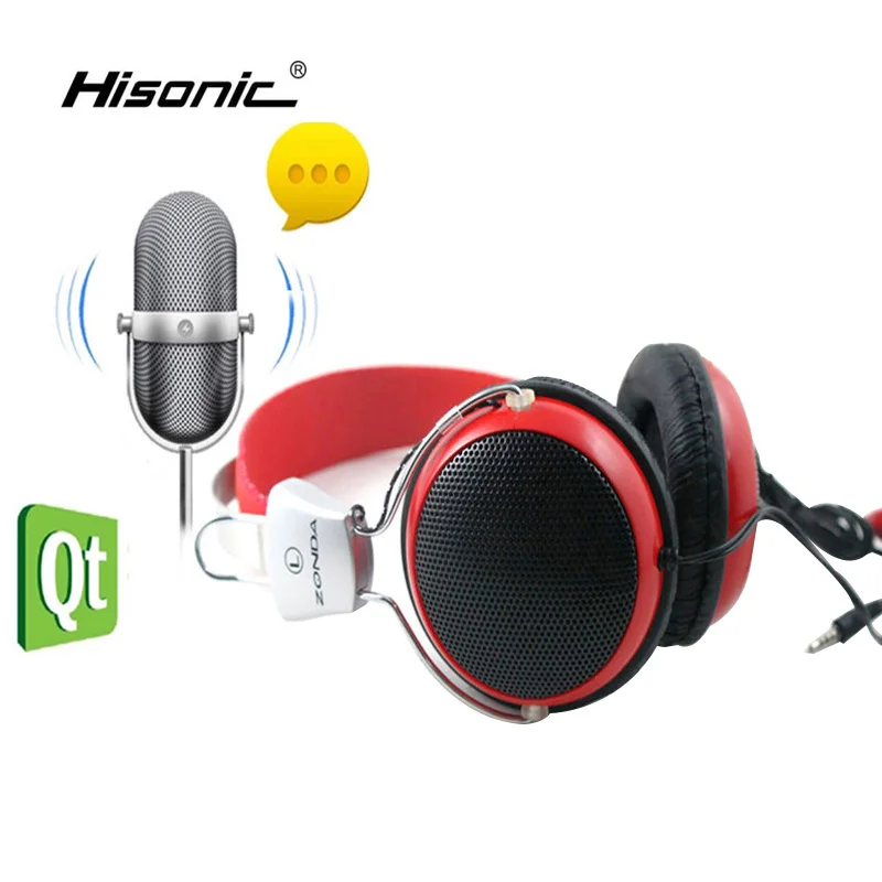 Hisonic HiFi Наушники С Микрофоном Проводной Пассивный Шумоподавлением Регулируемый