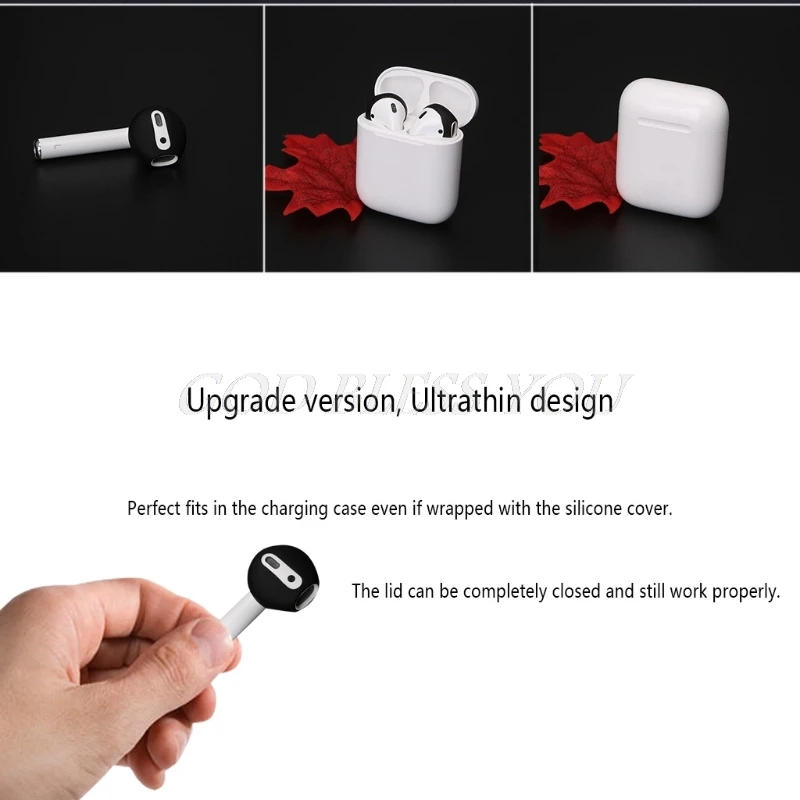 4 шт./2 пары амбушюры для Airpods беспроводные Bluetooth iphone 7 8 7plus/iphone X силиконовые