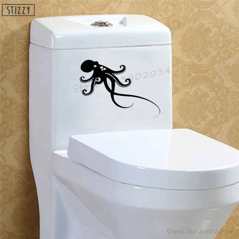 Настенная Наклейка stizzy Octopus Animal Toliet виниловые наклейки на стену съемные