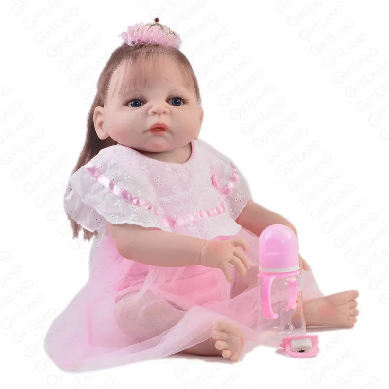 Reborn Baby Doll Bebe 23inch Full Silicone Girl Handmade Toy Lifelike Newborn Princess Victoria Bonecas Fashion | Игрушки и хобби
