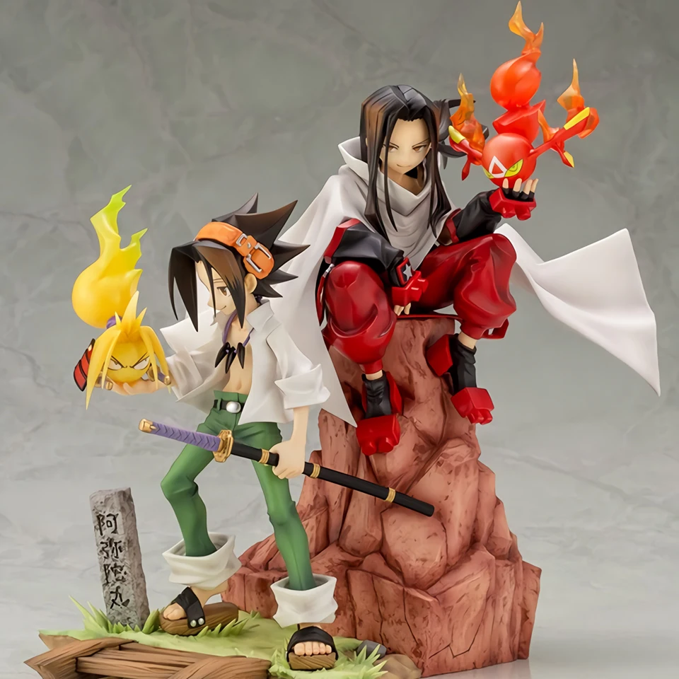 Аниме тронзо шаман Кинг фигурку Yoh Asakura AMIDAMARU HAO ASAKURA ПВХ фигурка модель аниме