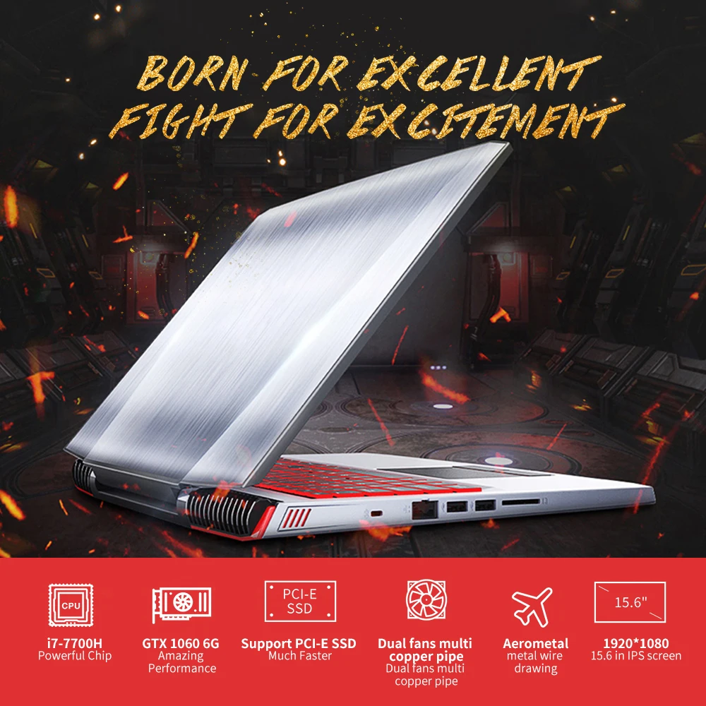 Ноутбук Corei7 15,6 дюйма GTX1060 игровой ноутбук 1920*1080 HD с двумя вентиляторами 8 Гб DDR4 4000 мАч аккумулятор RGB клавиатура компьютер с подсветкой